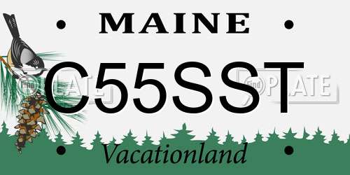 C55SST Maine License Plate