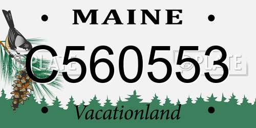 C560553 Maine License Plate