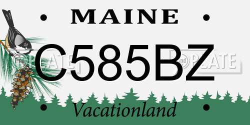 C585BZ Maine License Plate