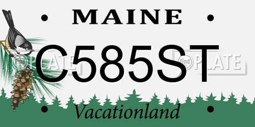 C585ST Maine License Plate