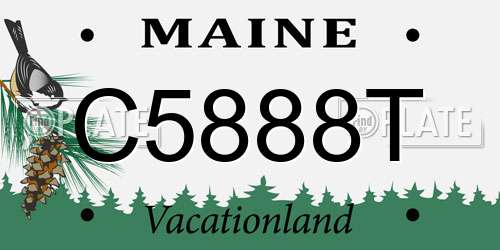 C5888T Maine License Plate