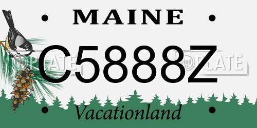 C5888Z Maine License Plate