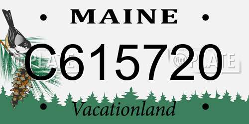 C615720 Maine License Plate