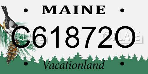 C61872O Maine License Plate