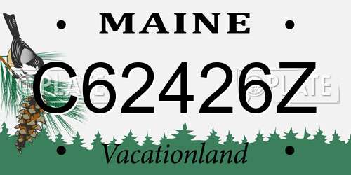 C62426Z Maine License Plate