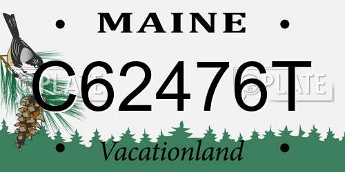 C62476T Maine License Plate