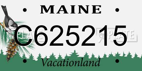 C625215 Maine License Plate