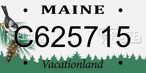 C625715 Maine License Plate