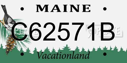 C62571B Maine License Plate