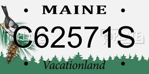 C62571S Maine License Plate