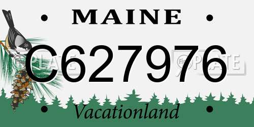C627976 Maine License Plate