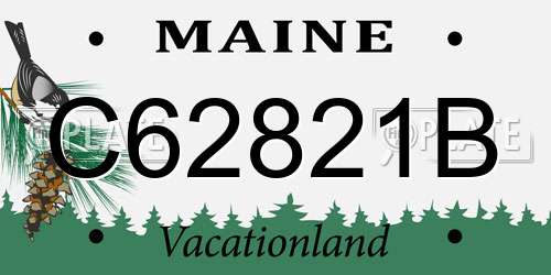 C62821B Maine License Plate