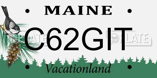 C62GIT Maine License Plate