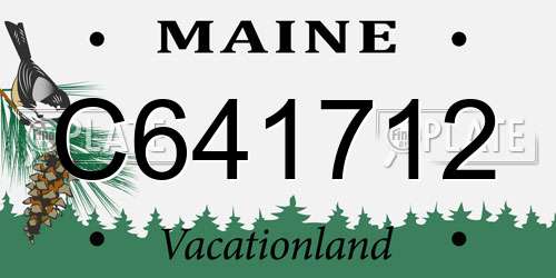 C641712 Maine License Plate
