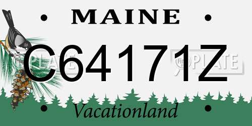 C64171Z Maine License Plate