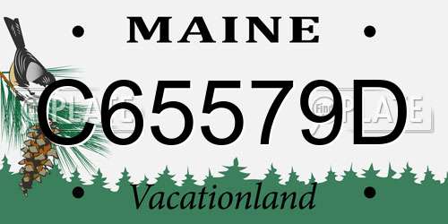 C65579D Maine License Plate