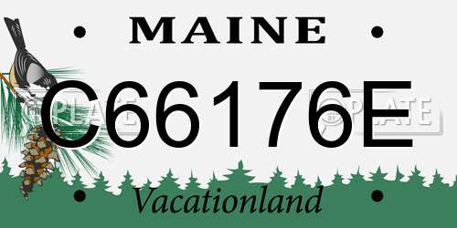 C66176E Maine License Plate