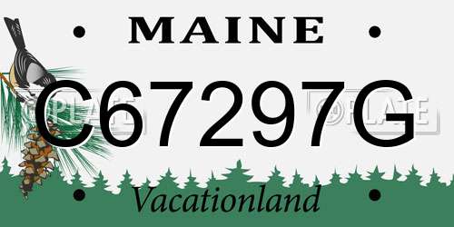 C67297G Maine License Plate
