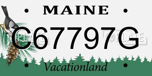 C67797G Maine License Plate
