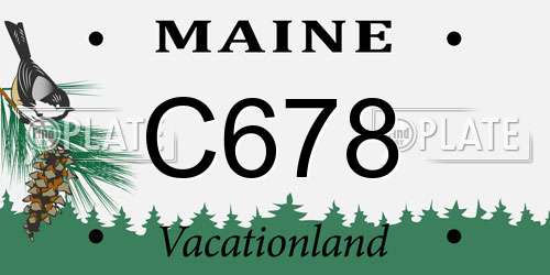 C678 Maine License Plate