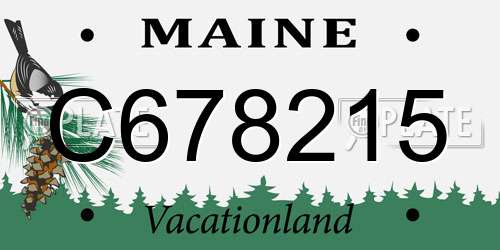 C678215 Maine License Plate