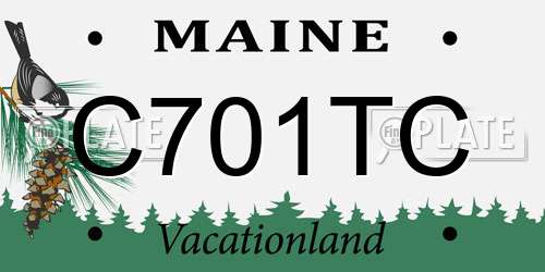 C701TC Maine License Plate
