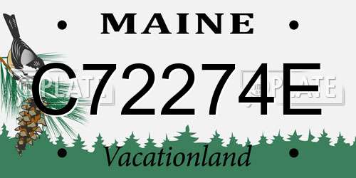 C72274E Maine License Plate