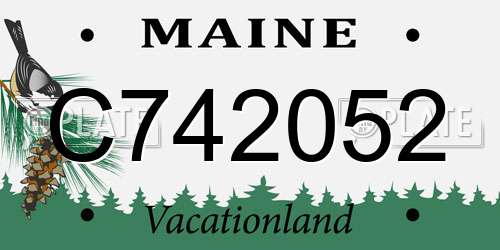 C742052 Maine License Plate