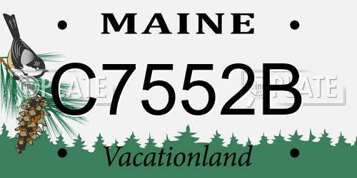 C7552B Maine License Plate