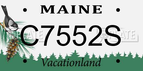 C7552S Maine License Plate