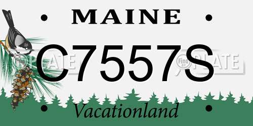 C7557S Maine License Plate