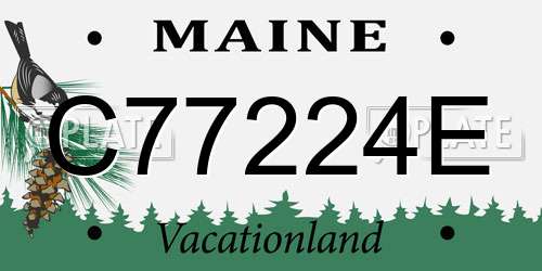 C77224E Maine License Plate