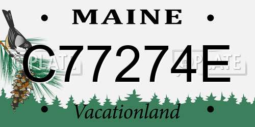 C77274E Maine License Plate