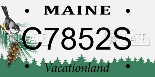 C7852S Maine License Plate