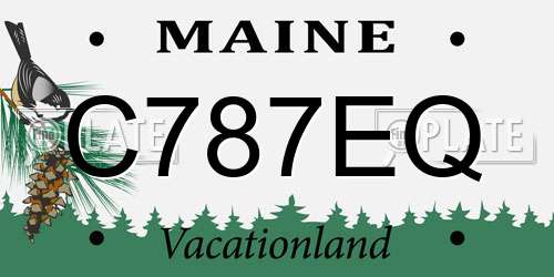 C787EQ Maine License Plate