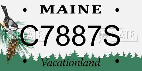 C7887S Maine License Plate