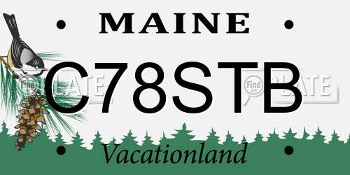 C78STB Maine License Plate