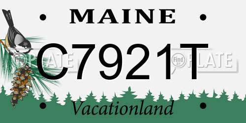 C7921T Maine License Plate