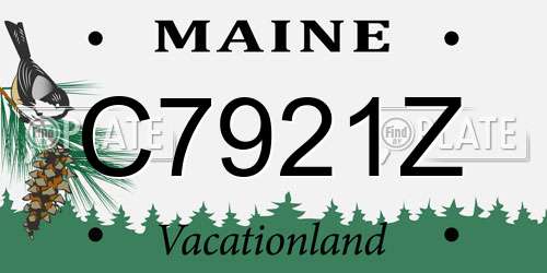 C7921Z Maine License Plate
