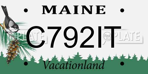 C792IT Maine License Plate