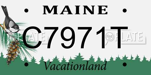 C7971T Maine License Plate