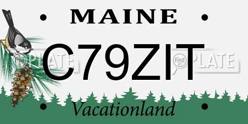 C79ZIT Maine License Plate