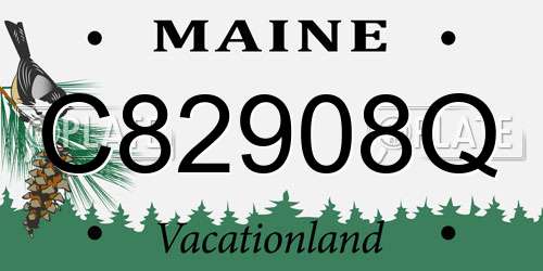 C82908Q Maine License Plate