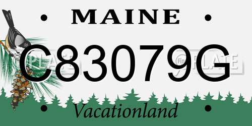 C83079G Maine License Plate