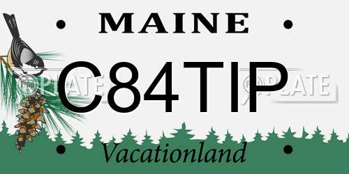 C84TIP Maine License Plate