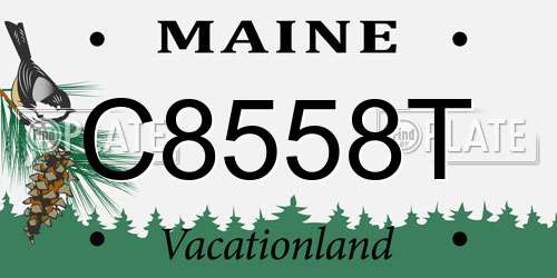 C8558T Maine License Plate