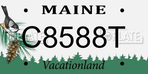 C8588T Maine License Plate