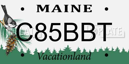 C85BBT Maine License Plate