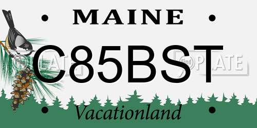 C85BST Maine License Plate