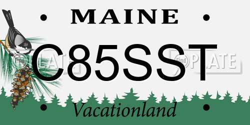 C85SST Maine License Plate